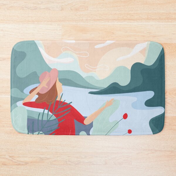Item preview, Woman enjoying beautiful sunset in the mountains designed and sold by KSENIIA FAST.
