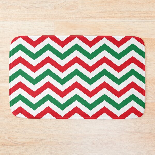 Item preview, Red and green Christmas chevron xmas patterns designed and sold by shivani21061993.
