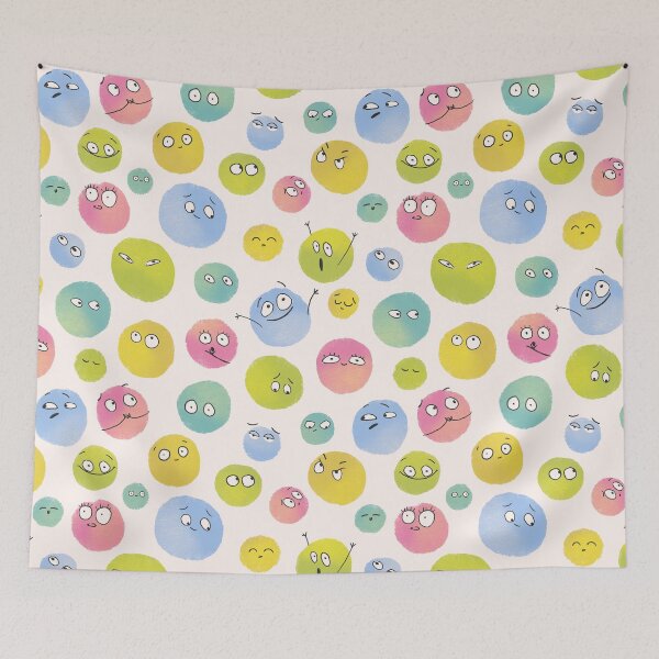 Item preview, Gummy circles with smiley faces  designed and sold by Ksenia Chromis.