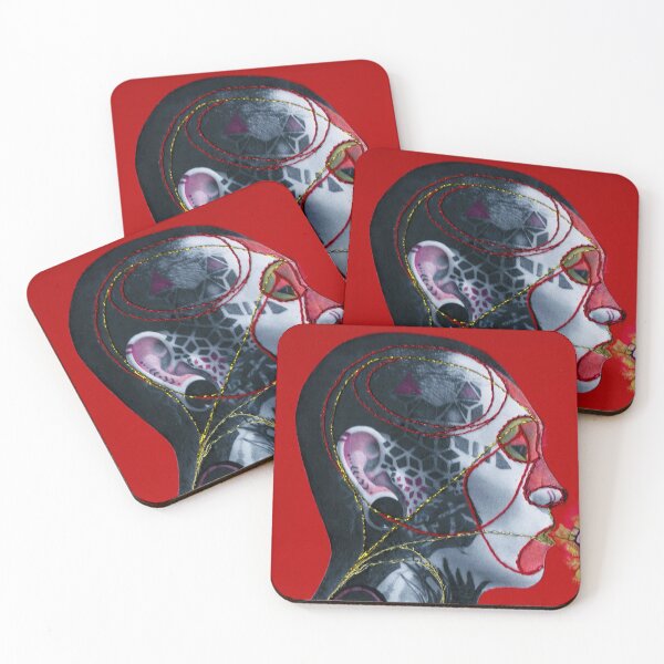 Item preview, CLON 3 - Fine Art Mixed Media Avant-Garde Portrait designed and sold by Azanza.