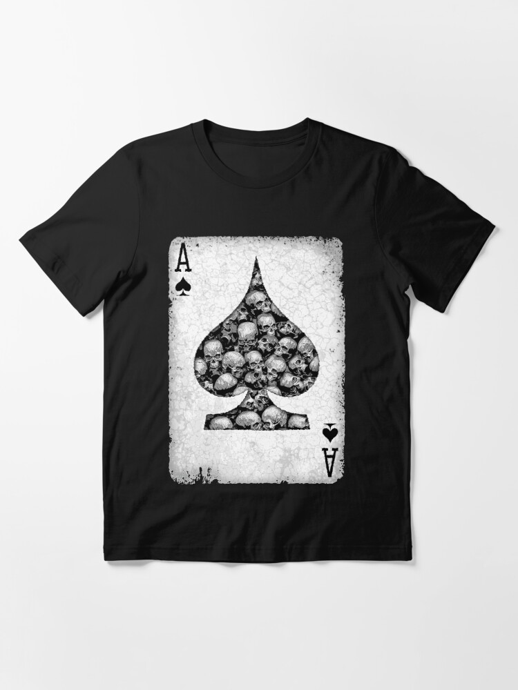 Ace Of Spades Vintage Gothic Gambler Skull Playing Card Essential T-Shirt  for Sale by GrandeDuc