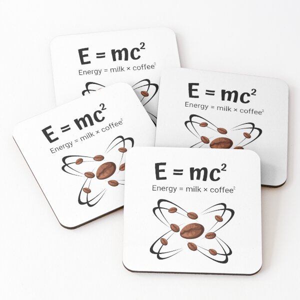 Item preview, E=mc^2 Nerdy Coffee Lovers Design designed and sold by NerdyFancies.