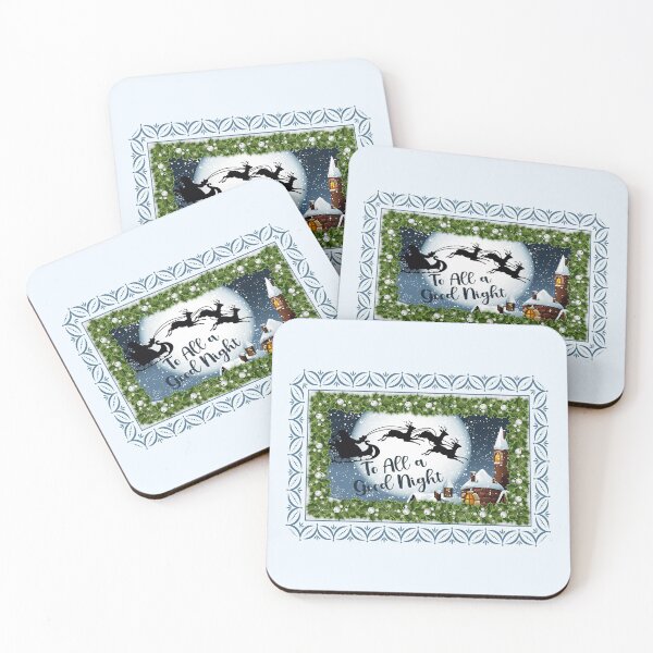 Item preview, To All A Good Night - Light Blue Background designed and sold by PawsitiveMum.
