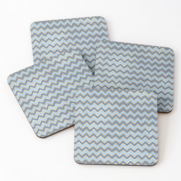 Item preview, Zig Zag Blue and Gold Lines designed and sold by WOW TeesAndThings.