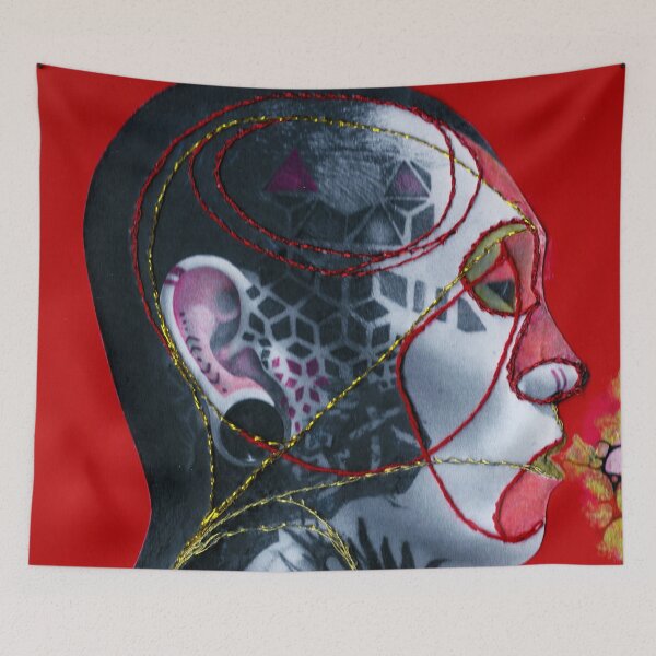 Item preview, CLON 3 - Fine Art Mixed Media Avant-Garde Portrait designed and sold by Azanza.