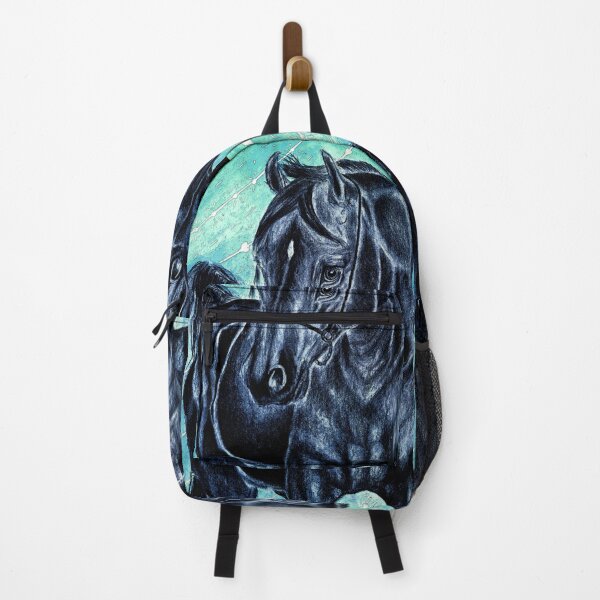 Item preview, Arabian horse sketch blue background designed and sold by horseaddicted.