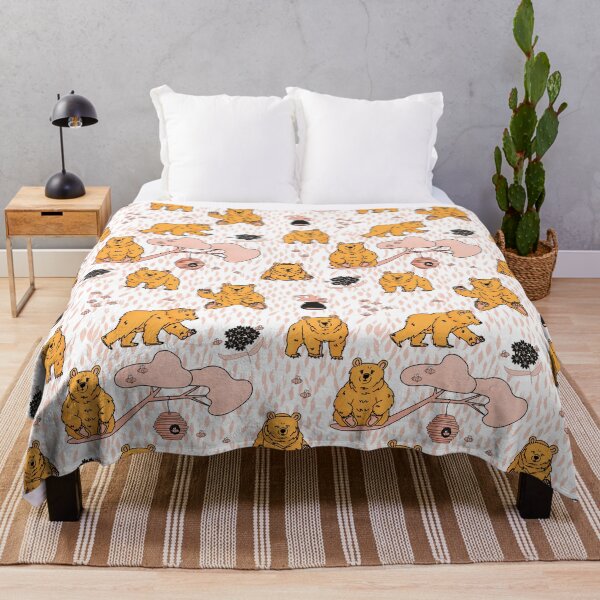 Item preview, Yellow pink bears pattern designed and sold by essskina.