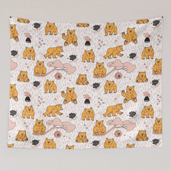 Item preview, Yellow pink bears pattern designed and sold by essskina.