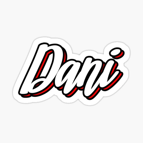"Dani first name hand lettering design" Sticker for Sale by sulies