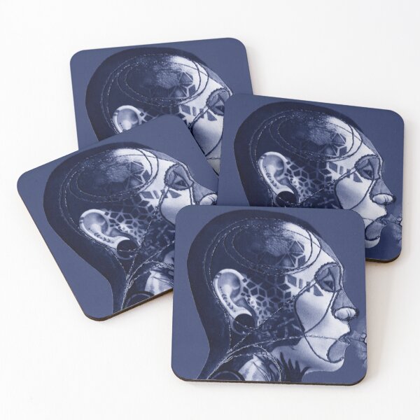 Item preview, CLON 4 - Fine Art Mixed Media Avant-Garde Portrait designed and sold by Azanza.