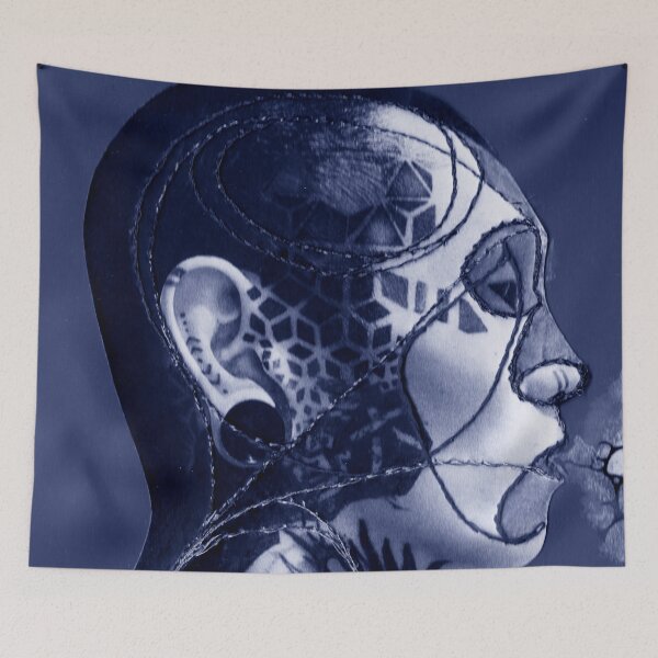 Item preview, CLON 4 - Fine Art Mixed Media Avant-Garde Portrait designed and sold by Azanza.