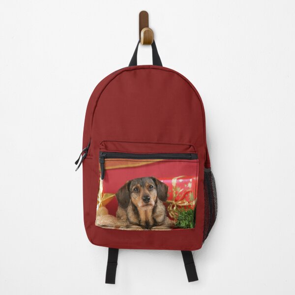 Item preview, Sweet wire-haired dachshund dog wishes Merry Christmas designed and sold by Toffy2222.