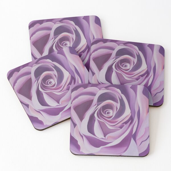 Purple Petals Coasters (Set of 4)