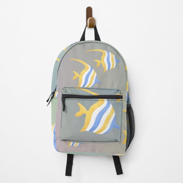 Item preview, Yellow, Blue and White Stripe Fish Pattern designed and sold by Soul-on-groove.
