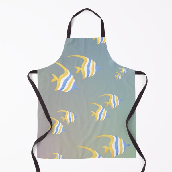 Item preview, Yellow, Blue and White Stripe Fish Pattern designed and sold by Soul-on-groove.