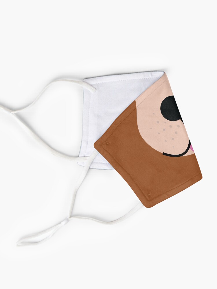 Alternate view of Tongue Out Dog Face Mask