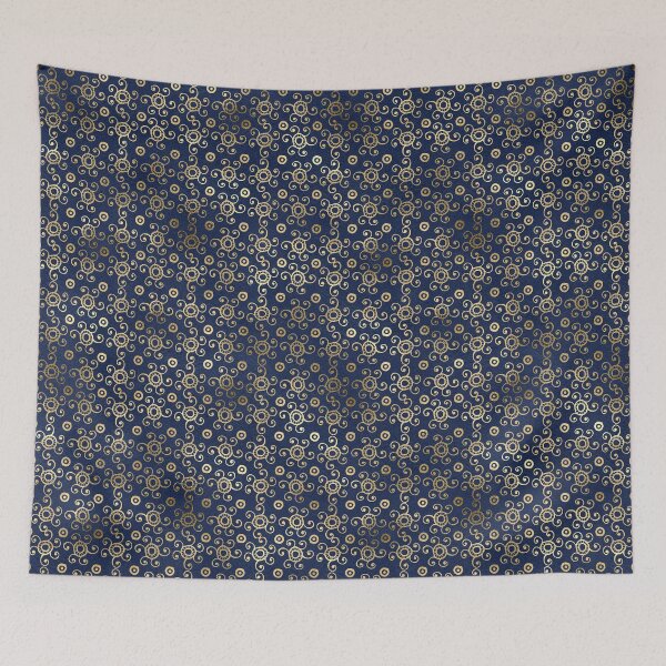 Item preview, Gold Bohemian design on blue leather designed and sold by AnnieHochmann.