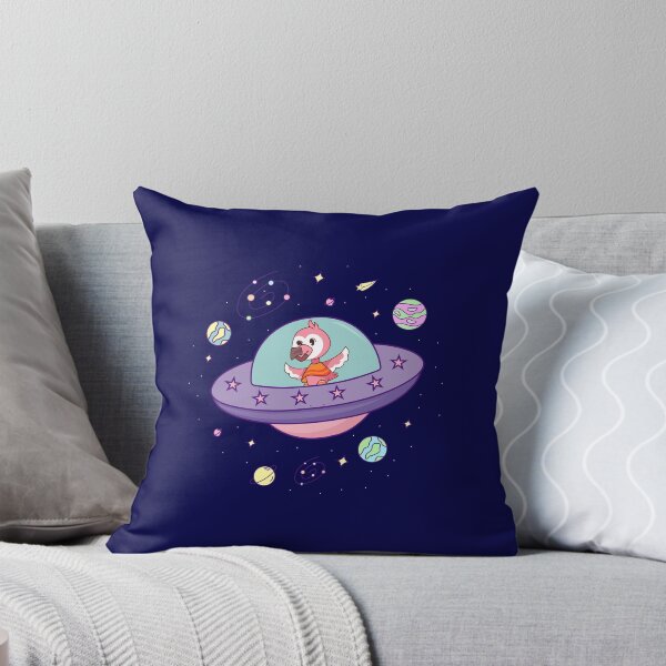 Item preview, Flamingo youtube Flamingo Plush space trip, flamingo in a cute spaceship surrounded by planets and stars designed and sold by SGS-.