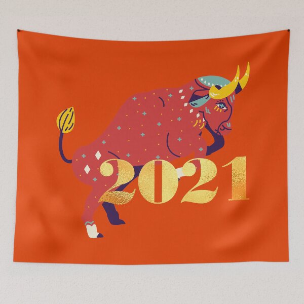 Item preview, Happy Chinese New Year 2021 With A Big Red Bull designed and sold by PandaSoul.
