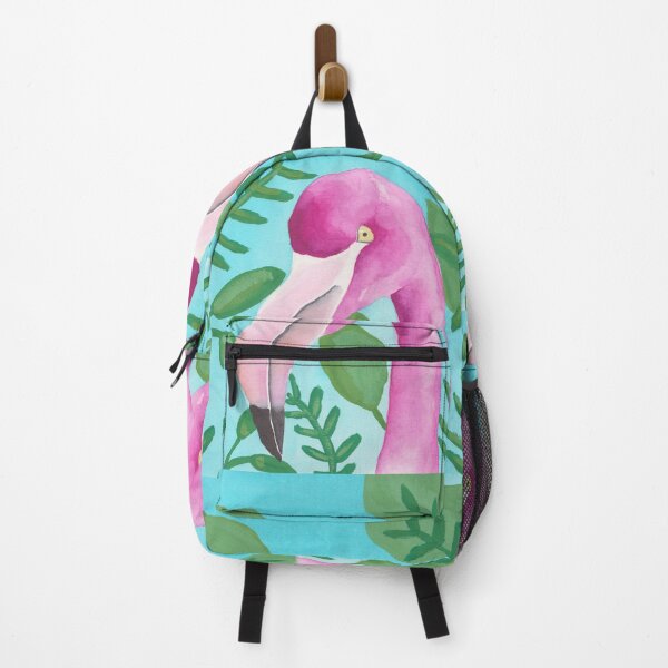 Item preview, floral tropical flamingo watercolor bird art designed and sold by TheWaterBirds.