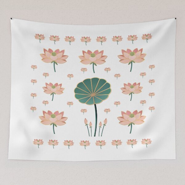Item preview, Lotus Silk Flower Pattern designed and sold by sunnybandana.
