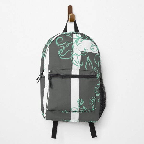 Item preview, Modern grey squares mint green flourish damask element  designed and sold by Lilith-Designs.