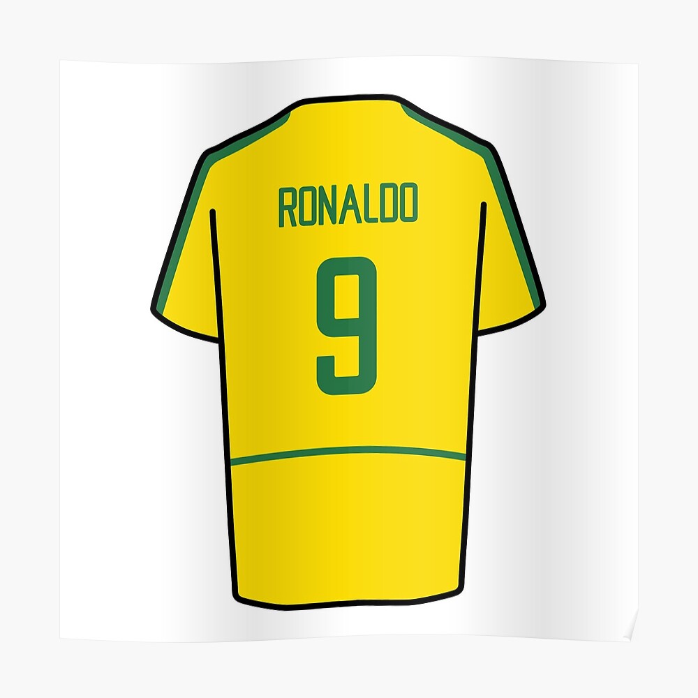 Ronaldo World Cup 2002 Jersey' Sticker for Sale by Zgjimi17