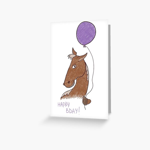 birthday horse Greeting Card