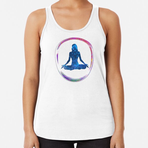 Woman in Meditation Racerback Tank Top