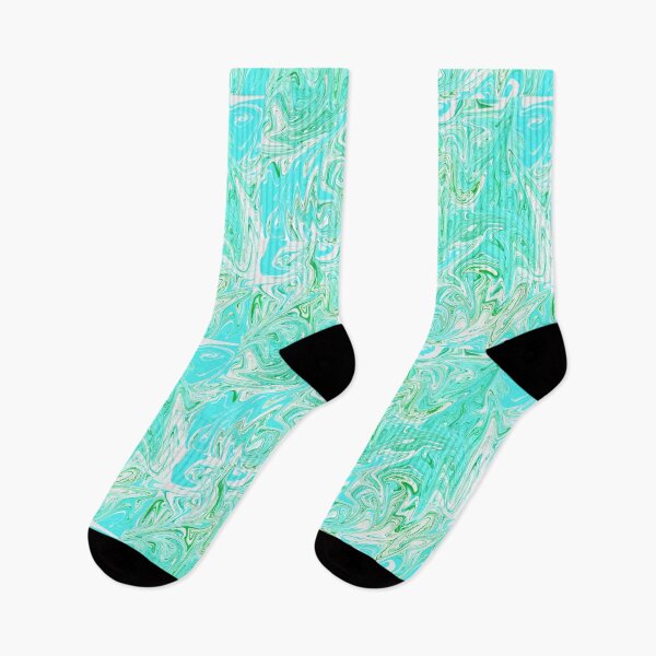 Item preview, Aqua Marine Bloom Green and Pearl White  Paint Pour designed and sold by FarzT.