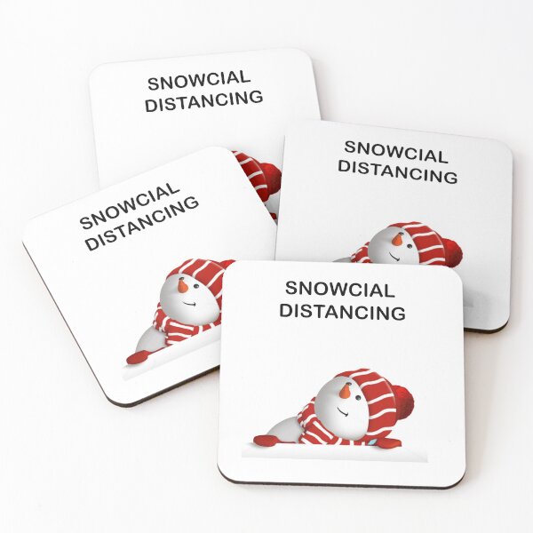 Item preview, Snowcial Distancing cute Snowman - Quarantinemas edition designed and sold by Deegital18.