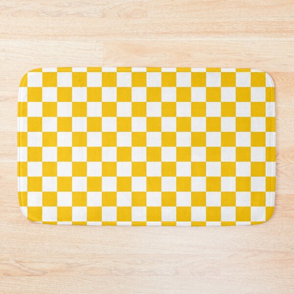 Item preview, Dark Mustard Yellow And White Squares Pattern designed and sold by rewstudio.