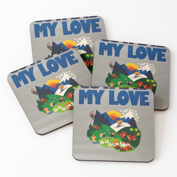 Item preview, retro classic Gstaad My Love poster designed and sold by CorasPosters.