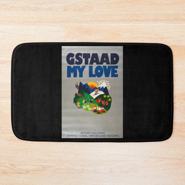 Item preview, retro classic Gstaad My Love poster designed and sold by CorasPosters.