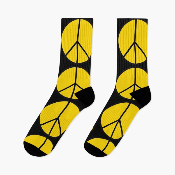 Item preview, Yellow Peace Sign on Black designed and sold by Greenwood2112.