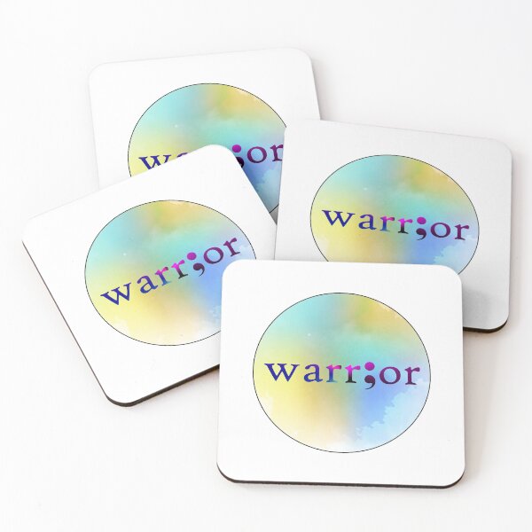 Item preview, Warrior Semicolon Sticker designed and sold by ArqDezines.