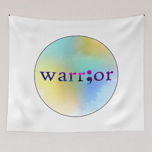 Item preview, Warrior Semicolon Sticker designed and sold by ArqDezines.
