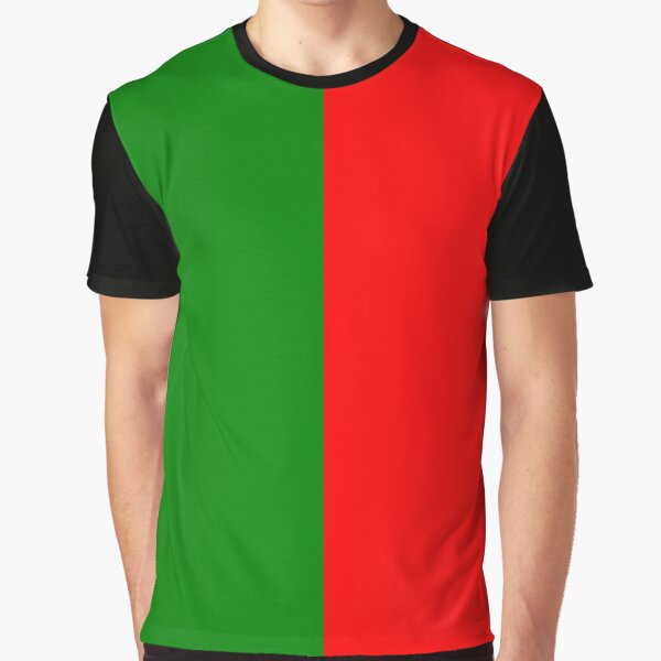Green And Red Graphic T-Shirt