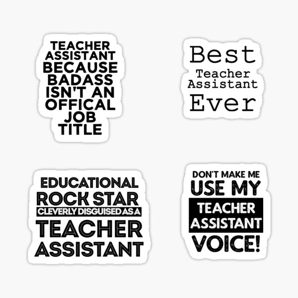 Download Teacher Assistant Stickers Redbubble