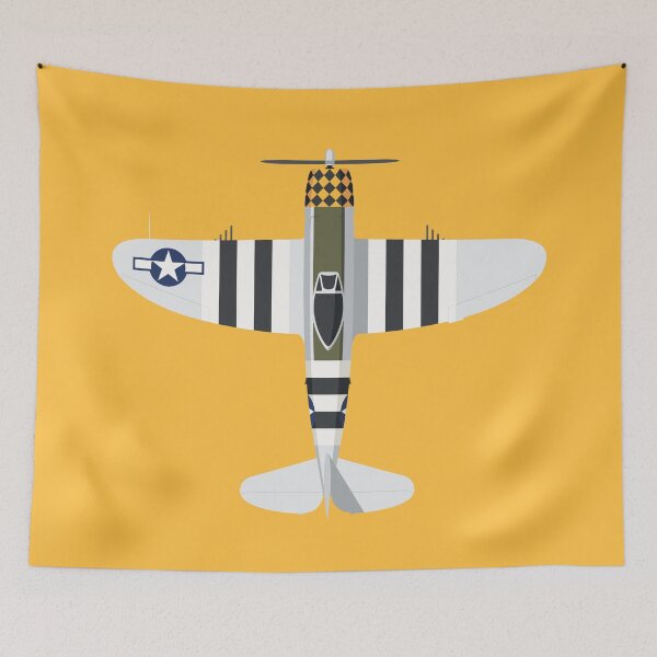 Item preview, P-47 WWII Fighter Aircraft - Yellow designed and sold by VoodooCircus.