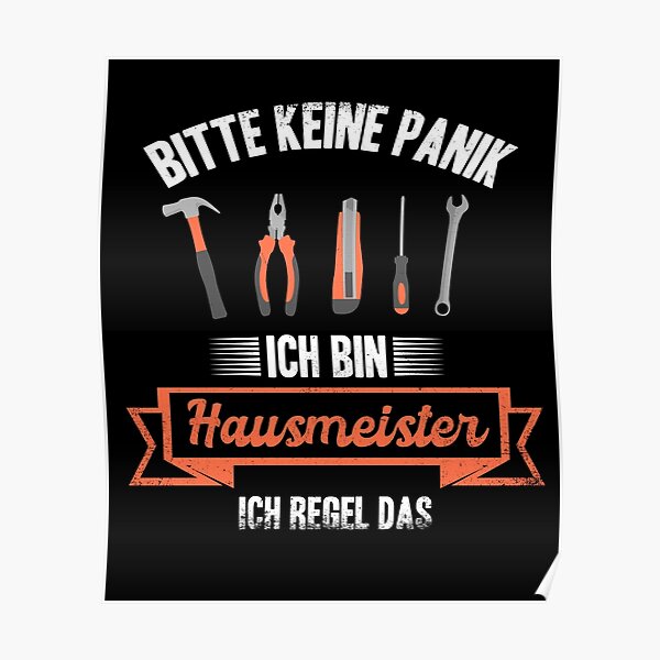 Poster Hausmeister Redbubble