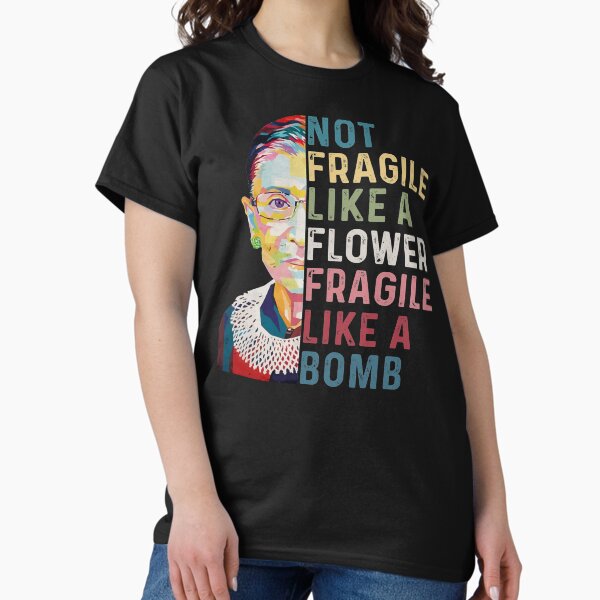 Aperçu de l'œuvre Pas fragile comme une fleur Fragile comme une bombe RVB Autonomisation des femmes créée et vendue par maploondesigns.