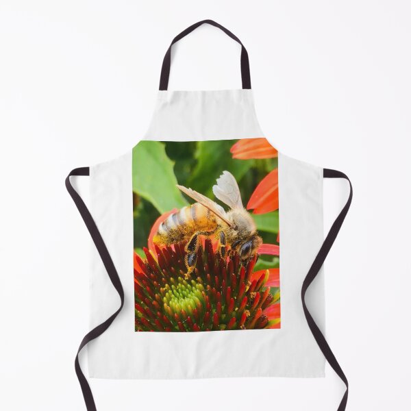 Item preview, A Honey Bee On A Old Reddish Orange Cone Flower  designed and sold by LoveOfNature.