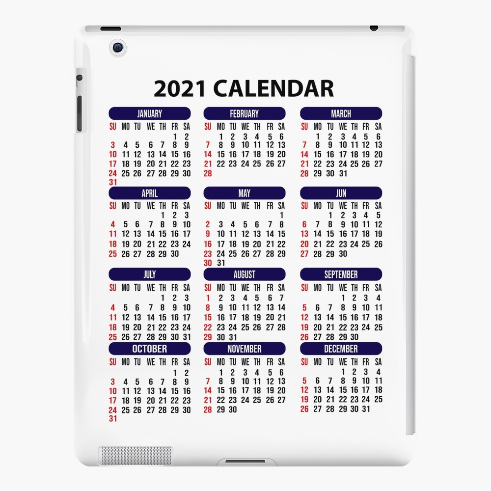 "THE CALENDAR OF 2021" iPad Case & Skin for Sale by Bakhrombek Redbubble