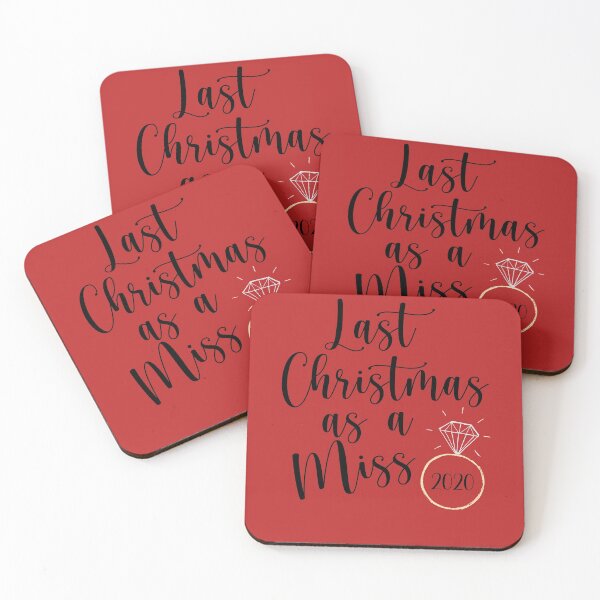 Item preview, 2020 Last Christmas As A Miss Collection - Engaged Bride to Be Gifts designed and sold by CMBPrints.