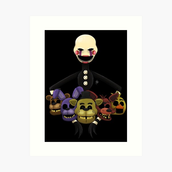 puppet, FNAF Art Print by heartfeltdesigns by Telahmarie