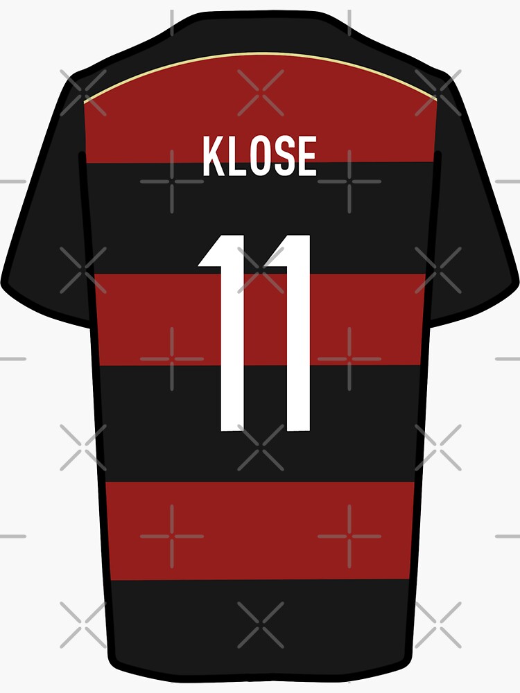 Miroslav Klose World Cup 2014 Jersey Sticker for Sale by Zgjimi17