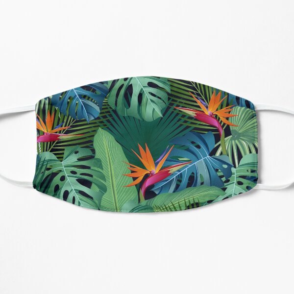 Tropical Birds of Paradise Flat Mask