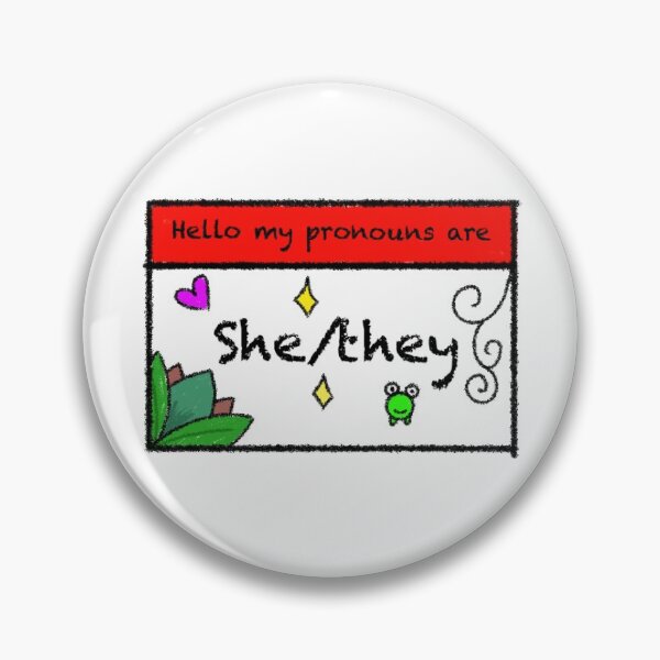 Item preview, Hello my pronouns are she/they  designed and sold by DoodlepoodleSJ.