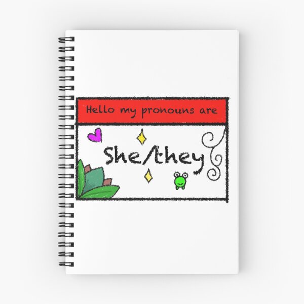 Item preview, Hello my pronouns are she/they  designed and sold by DoodlepoodleSJ.